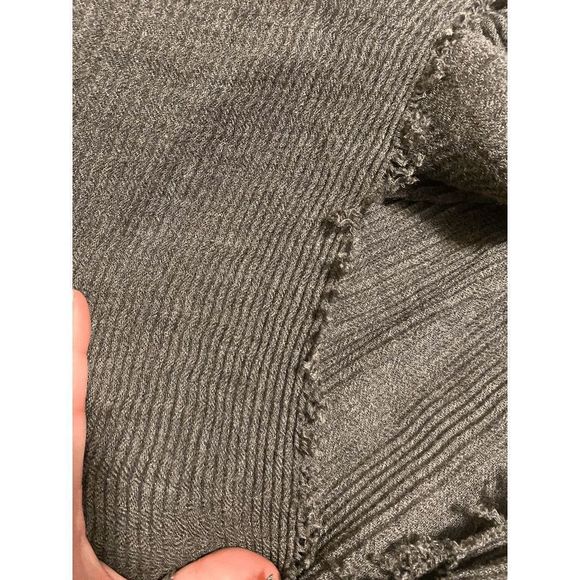 Bella Ballou Women Ribbed Gauze Scarf Gray - Picture 4 of 4